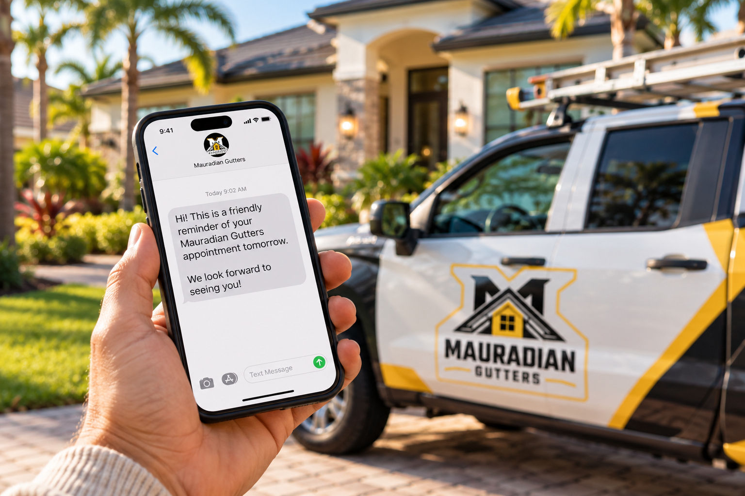 Mauradian Gutters — Phone, Text & Email Communications